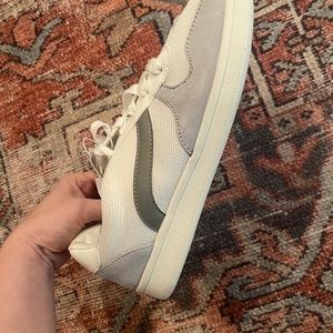 White athletic shoes